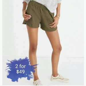 Nwt madewell birch leaf pull on shorts w/ pockets